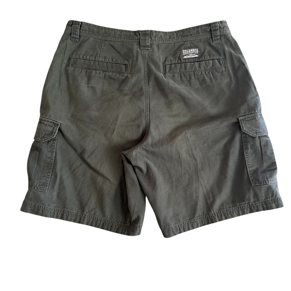 Columbia 36W 10L (Actual 36x9) Green Gray Cotton Cargo Men's Shorts AM4692 - Picture 2 of 9